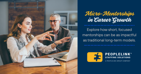 Micro Mentorship shows 2 employees working together