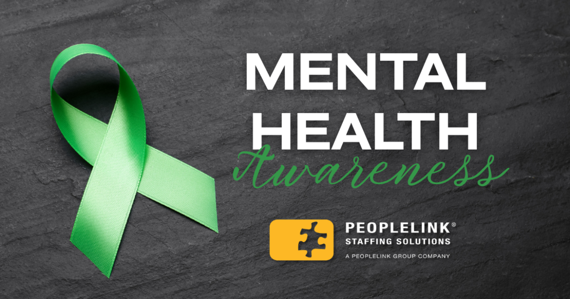 close up of the green ribbon for Mental Health Awareness